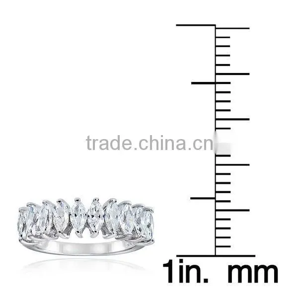 Fashin Beautiful Sterling Silver White CZ Marquise Ring for Women photo-2