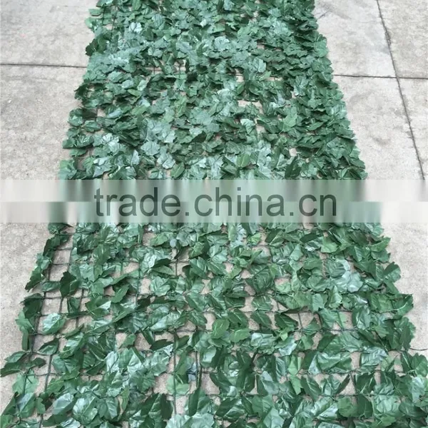 China Supplier Garden Decoration Green Plastic Artificial Leaf Fence photo-4