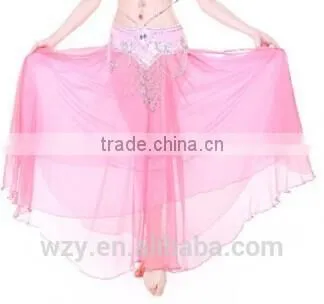Ballroom China Supplier Two Layers Lady Chiffon Wholesale Belly Dance Skirt for Lady photo-4