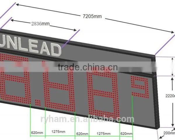 Customized Digital Led Gas Price Display Board/3G Control System/waterproof photo-5