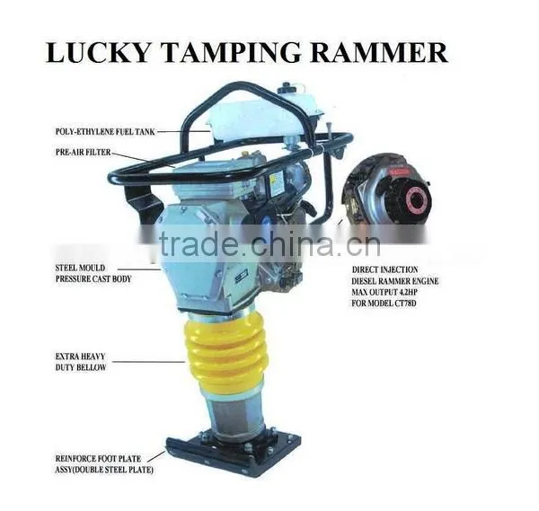 Lucky CT78D Tamping Rammer Driven by Diesel Engine