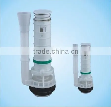 Single flush valve with different overflow pipes
