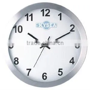 14 Inch Metal Wall Mounted Clock, Decorative Wall Aluminium Round Clock
