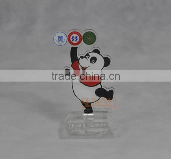 Custom Printing Laser Cutting Panda Shaped Acrylic Trophy photo-2