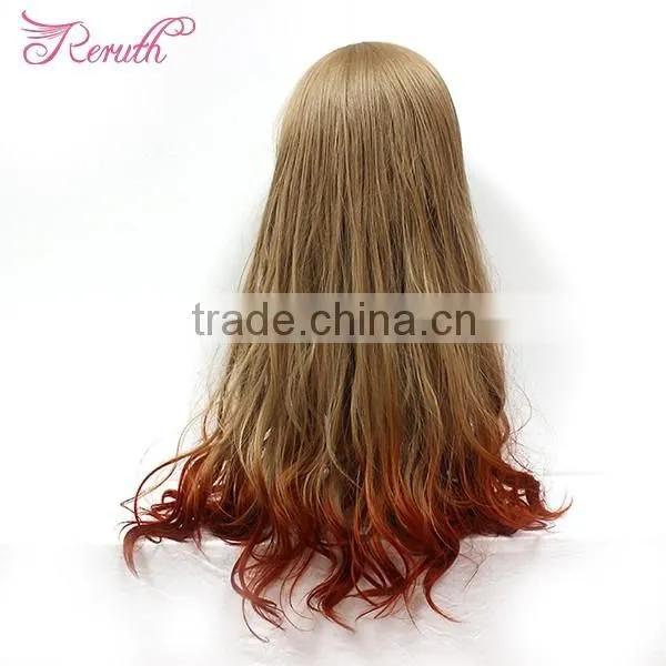 Factory Cheap Natural Colorful Cheap Remy Human Hair Wig With Bangs photo-4