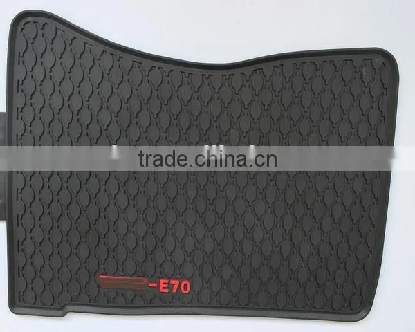 Full Set Black Nibbed Rubber Floor Mats Front & Rear For BMW E70 photo-5