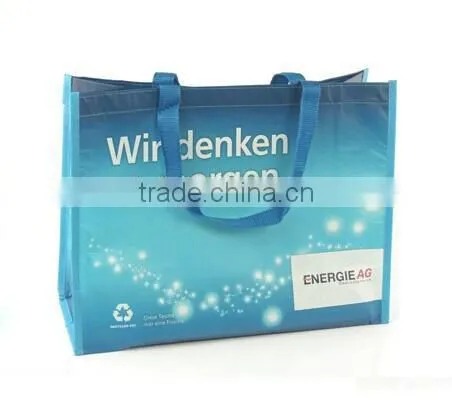 Nylon Webbing Handle Printed PP Woven Bag