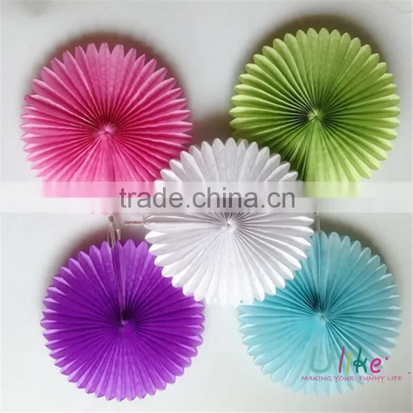 Popular Tissue Paper Fans Ceiling Decoration For Parties Elegant Party Decoration photo-4