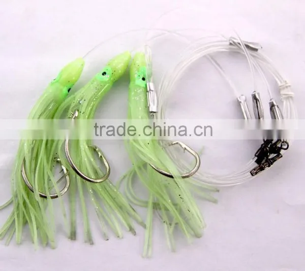 Groper Heavy Duty Rigs Two or Three Luminous Squids 13/0 Recurve Circle Hooks Effective on Other Deep Water Fish photo-2