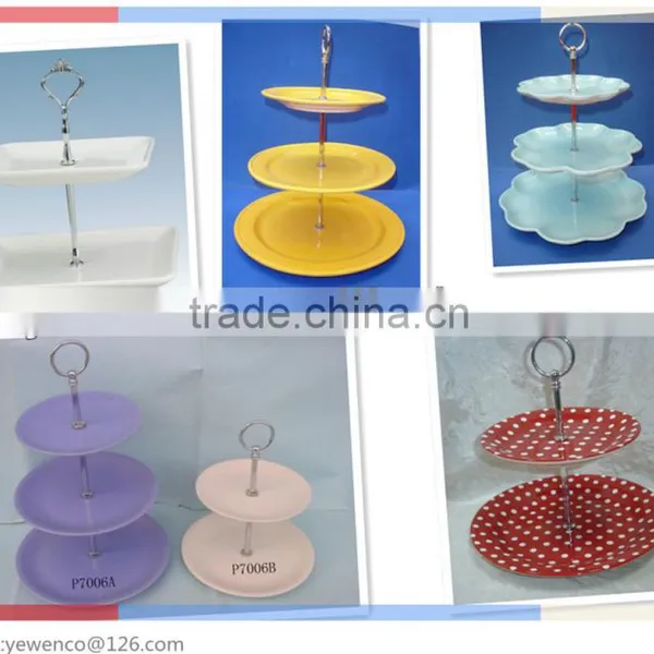 Ceramic Cake Stand, Cake Plate With Stand photo-5