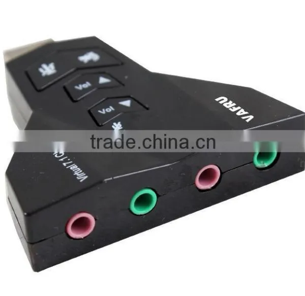 USB to 3D External Sound Card Audio Adapter Virtual 7.1 Channel CH Sound Mic Speaker Double Adaprter photo-4