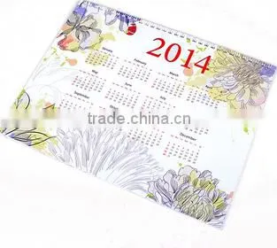 Custom Design Double White Metal Spiral 2016 Calendar