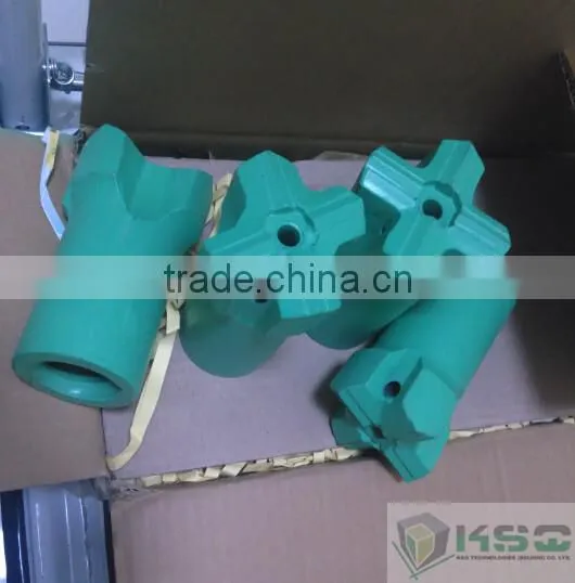 Rock Drilling Spare Parts 64mm R32 Thread Cross Button Bit photo-3