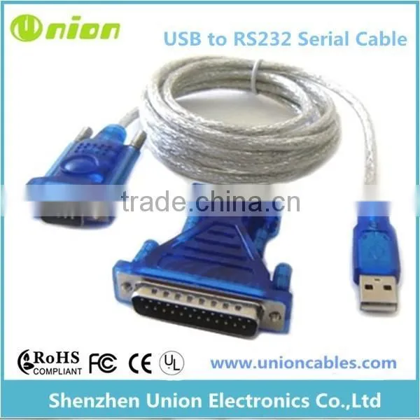 Serial DB9 To USB Serial Port DB25 To USB RS232 Adapter Cable
