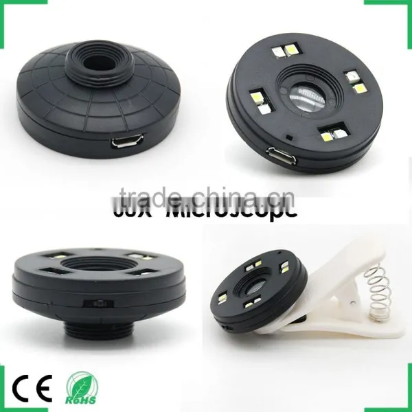 Microscope Magnification Universal Clip LED Pocket Mini Jewellery Magnifier Glass Loupe Eye Lens for IPhone Samsung photo-6