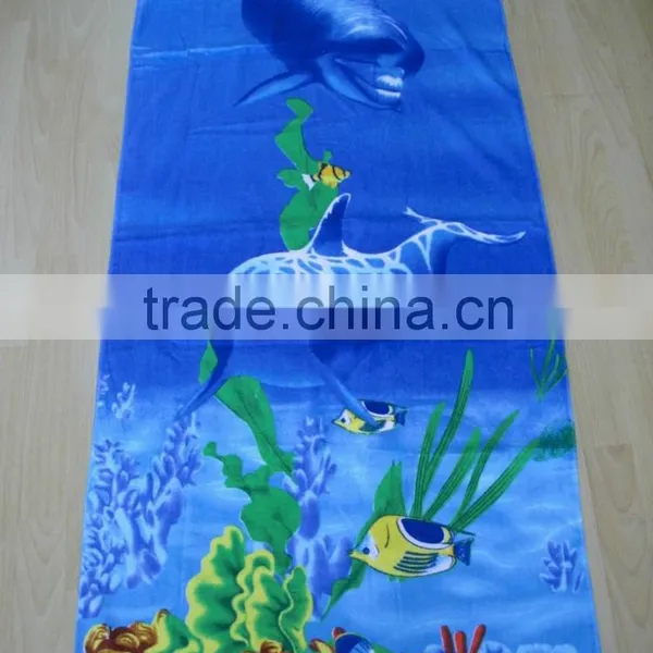 Lovely Seaworld Terry Velour Dolphin Beach Towel Reactive Printed Dolphin Beach Towel photo-2