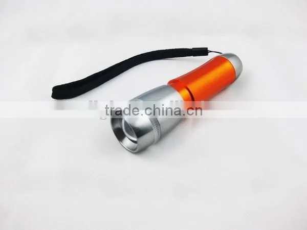 1101- 1 Watt LED Light Aluminum Telescopic Flashlight With ZOOM Function for Camping Usage photo-4