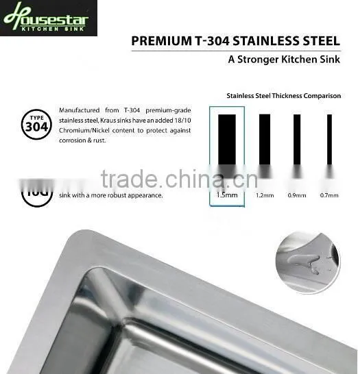 New Premium Undermount Big Single Bowl Kitchen Sink Stainless Steel Sink For Modern Kitchen Design photo-4