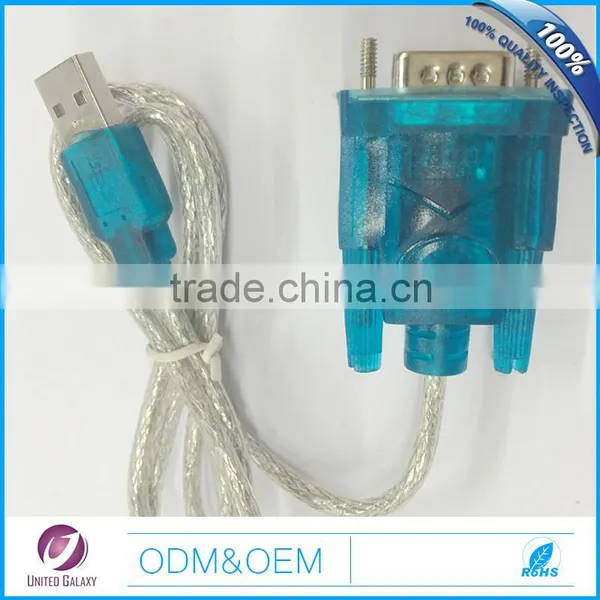 USB to RS232 DB9 9pin OD5mm PVC Male to Male Cable With DB9 to DB15 Connector