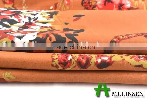 Shaoxing Textile Polyester 50D Printed Satin Fabric/ Satin Pajamas Woman Fabric photo-2
