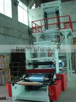 Film blowing machine with automatic winder