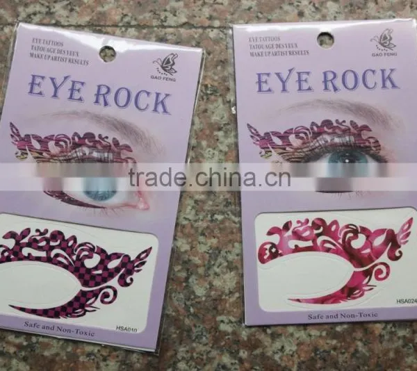 2016 Best Seller Eco-friendly High Quality Fashion Sexy Eyes Tattoo Sticker