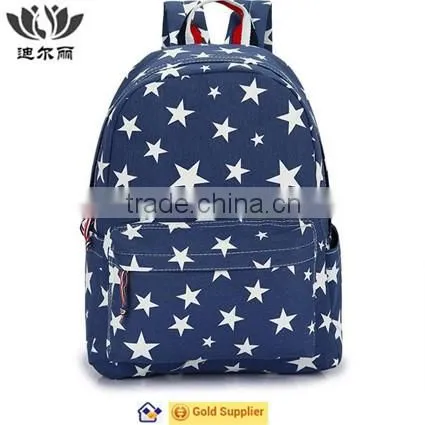 Chinese Hot Selling Unisex Boys Girls Canvas College Backpack photo-5