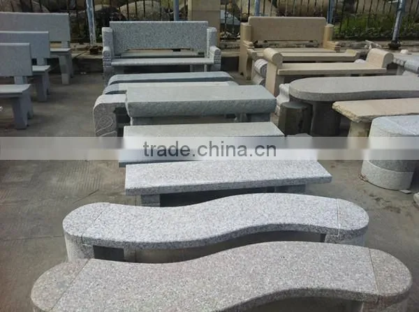 Hot Sale Black and Yellow Granite Stone Bench photo-4