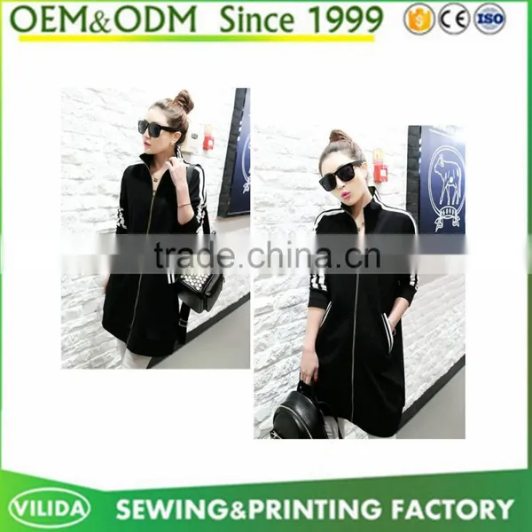 Korean Version Popular Trend Slim Fit Extra Long Stand Collar Hoodies Coat photo-5