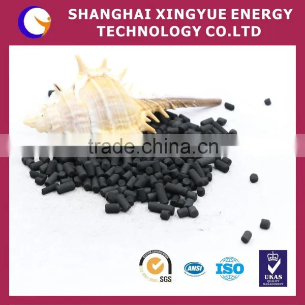 Well-developed pore structure coal based column activated carbon for gas processing
