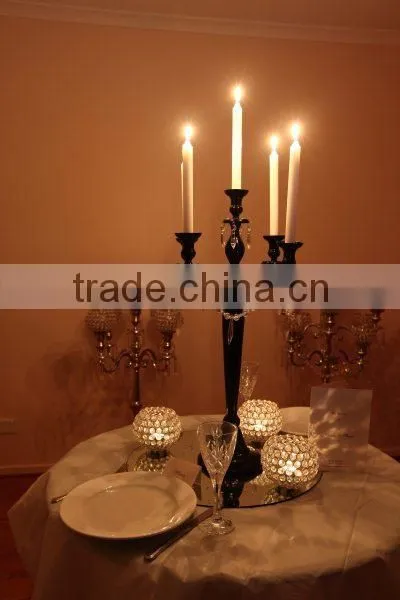 High Quality Cheap Tall Metal Candelabra With Bowl in Nickel Polish Finish for Weddings and Parties From India photo-4