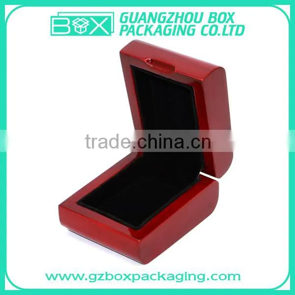 Red Small Square Wooden Box,Small Size Jewelry Packaging Box photo-5