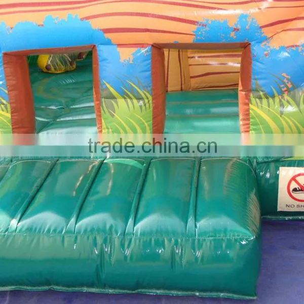Small Indoor Inflatable Jungle Animal Jumping Dry Slide, Air Bounce Inflatable Slide photo-5