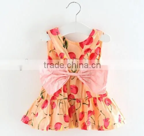 Beautiful Baby Girls Ruffle Shirt Back Big Bow Girls Ruffle Shirt photo-4