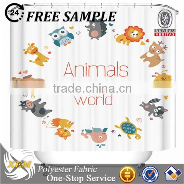 Shower Curtain Printed Hookless Shower Curtain