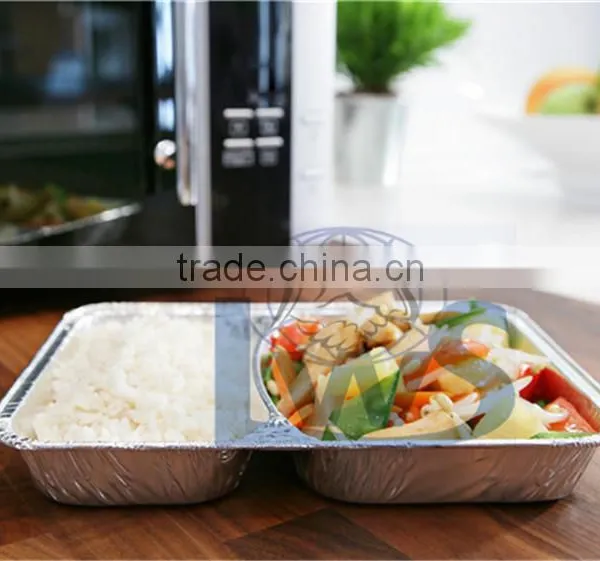 Two Compartments Alu Foil Food Container photo-2