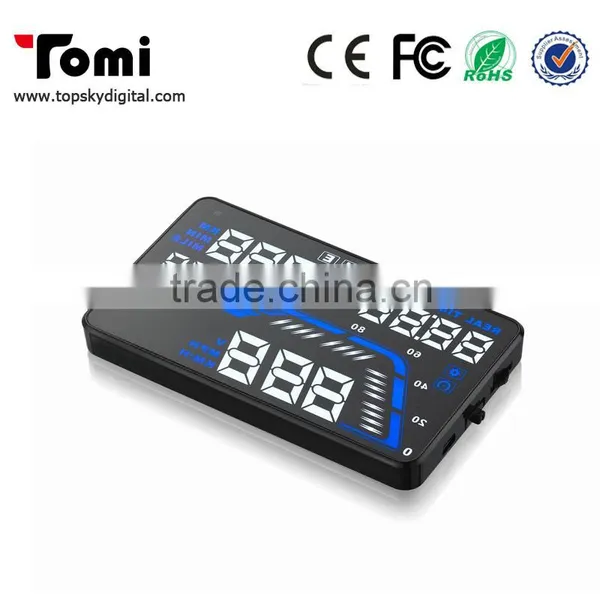 GPS HUD 5.5inch Car Head Up Display Connected Car by Car Charger Plug Play Speed, Real Time,satellite Number,driving Direction photo-4