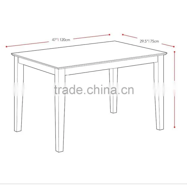 Dark Cocoa Stained Rubberwood Wooden Dining Table Designs photo-2