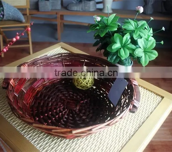 Colored Round Wooden Stock Tray