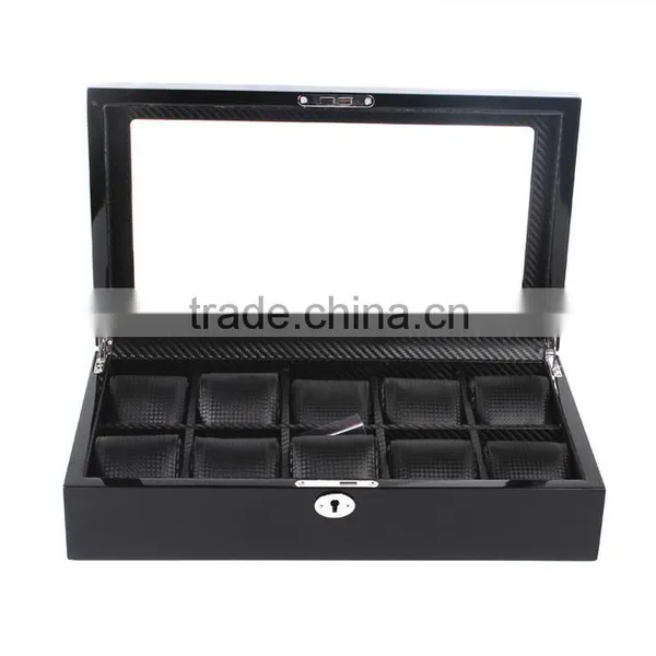 Chinese Factories Wholesale Custom Luxurious Wooden 10 Slot Watch Box, Piano Paint Beautiful Display Box photo-3