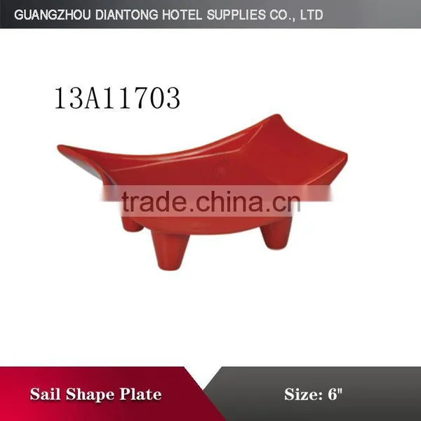 2015 Good Quality Ceramic Serving Boat Shape Plate photo-3