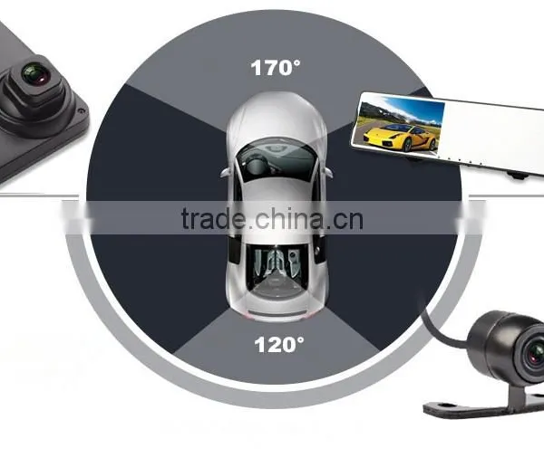 Vasens 168P FHD 1080P Wifi ADAS Dual Lens Rearview Mirror Car DVR Hidden Car Dashboard Camera photo-4