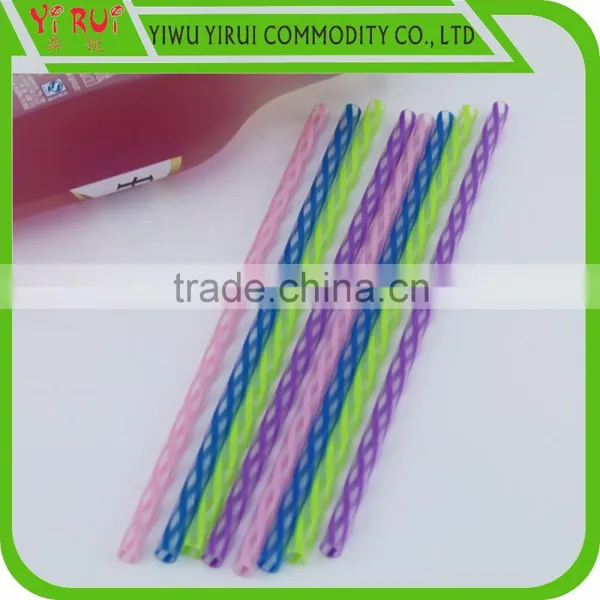 Plastic pp Transparent Stripes Drinking Straws photo-2