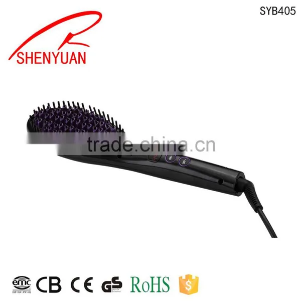Most Popular Top Star LED Flat Iron Electric Hair Straightening Brush photo-5