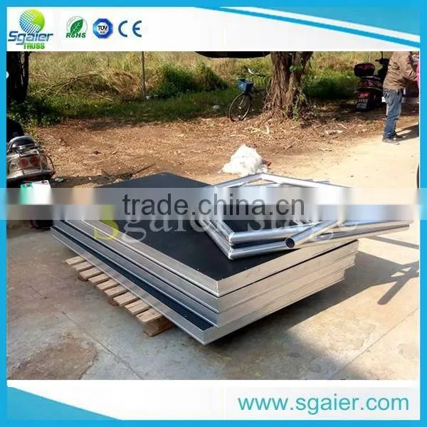 Black Stage Railing Aluminum Handrail Concert Portable Stage Install photo-4