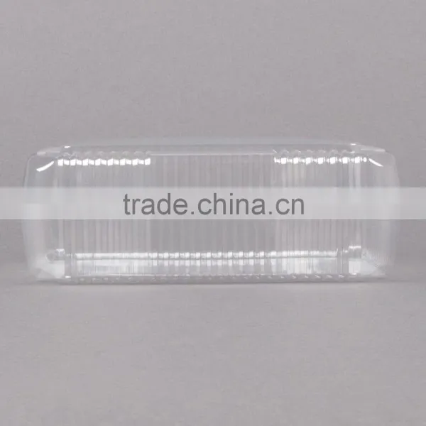 OPS Plastic Clear Clamshell Cake Container With Dome Hinged Lid Cheap Price photo-3