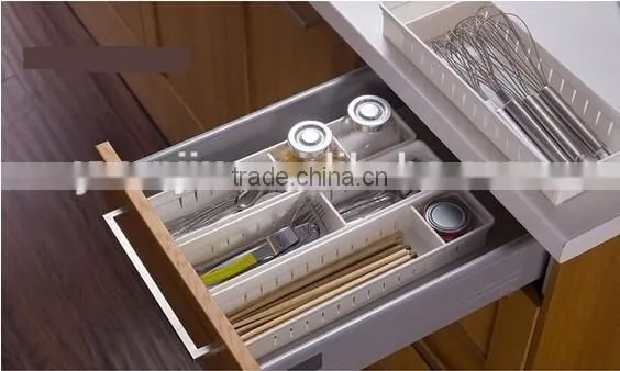Fashion 3 Lattices Sundries Plastic Divided Storage Box/DIY Storage Box photo-2