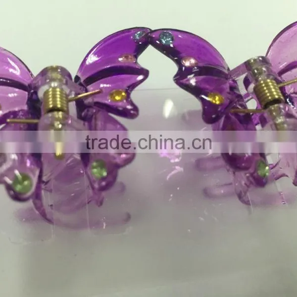 Women Hair Accessories Plastic Colorful Butterfly Hair Clip Wholesale Hot Selling photo-4