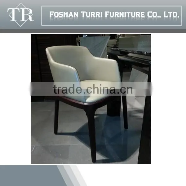 Simple Design Modern Solid Wood and Leather Dinning Chair photo-4