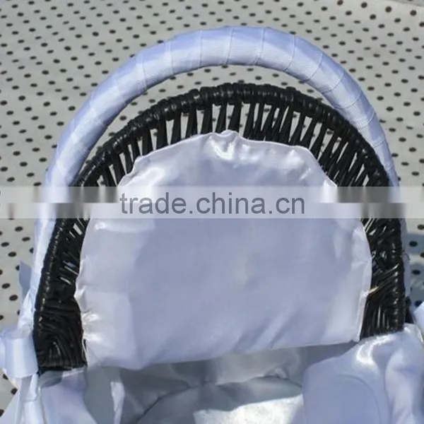 Black Willow Woven Wicker Wine Basket photo-3